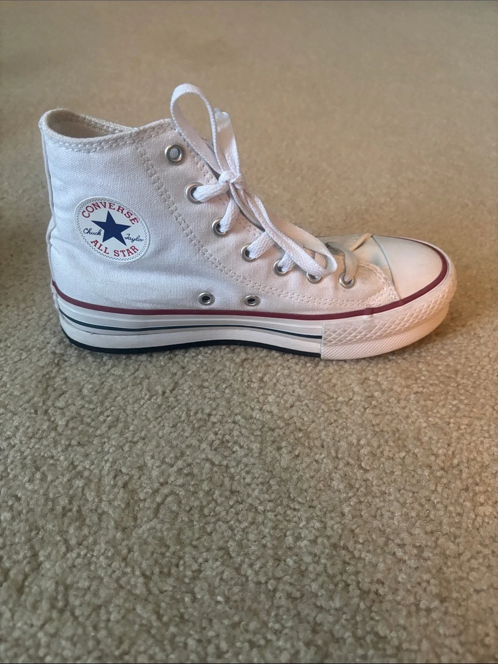 Kids White High-Top Converse